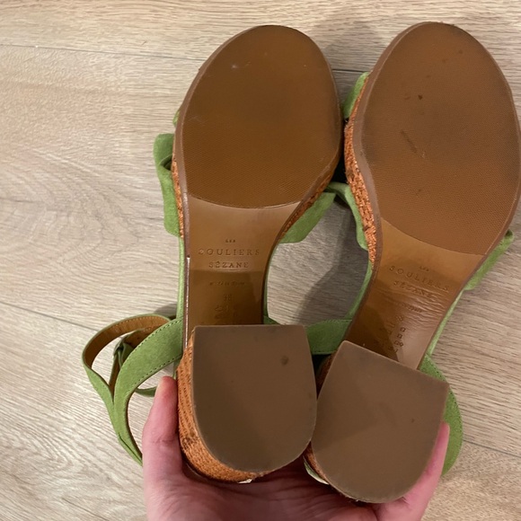 Sezane Armony Heels - Green Suede - Picture 11 of 15